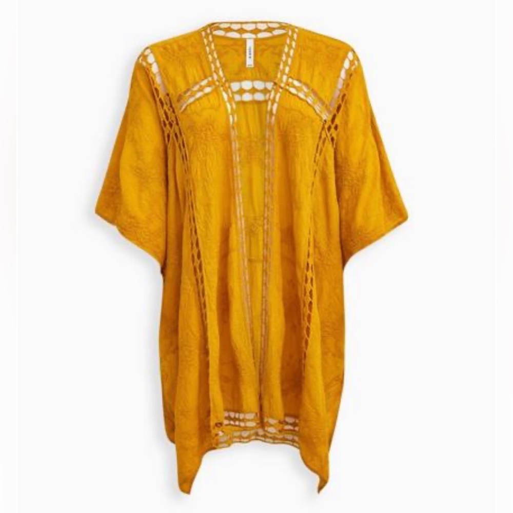 Torrid Gold Eyelet Inset Ruana - Picture 8 of 8